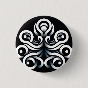 Minimal Zen Sakral Geometrisk Mandala Abstrakt Knapp