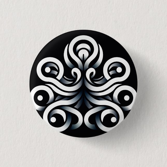 Minimal Zen Sakral Geometrisk Mandala Abstrakt Knapp (Framsida)