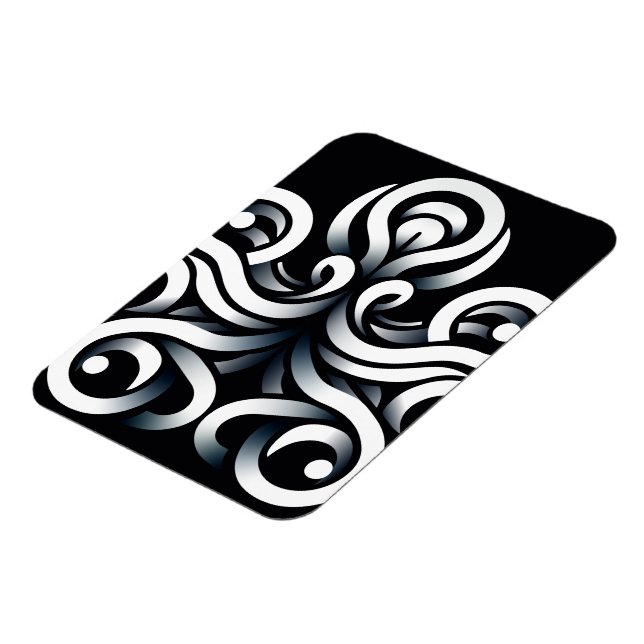 Minimal Zen Sakral Geometrisk Mandala Abstrakt Magnet (Vänstra Sidan)