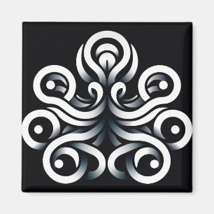 Minimal Zen Sakral Geometrisk Mandala Abstrakt Magnet