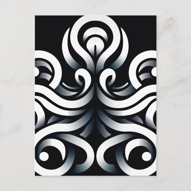 Minimal Zen Sakral Geometrisk Mandala Abstrakt Meddelande Vykort (Framsida)