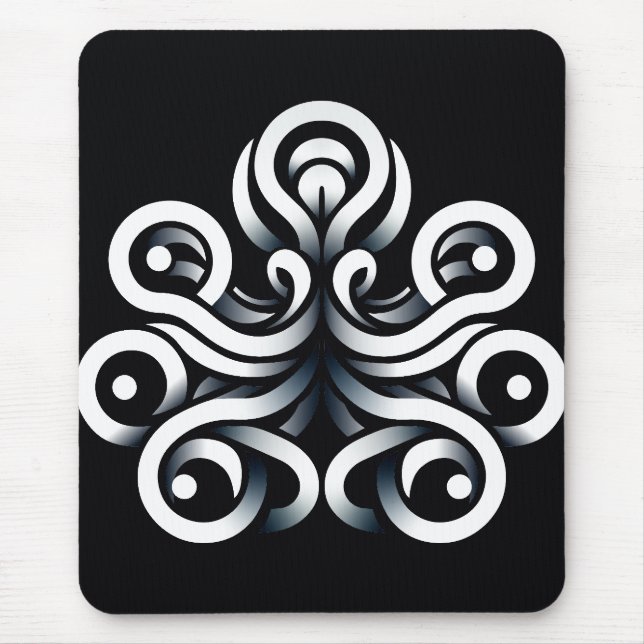 Minimal Zen Sakral Geometrisk Mandala Abstrakt Musmatta (Framsidan)