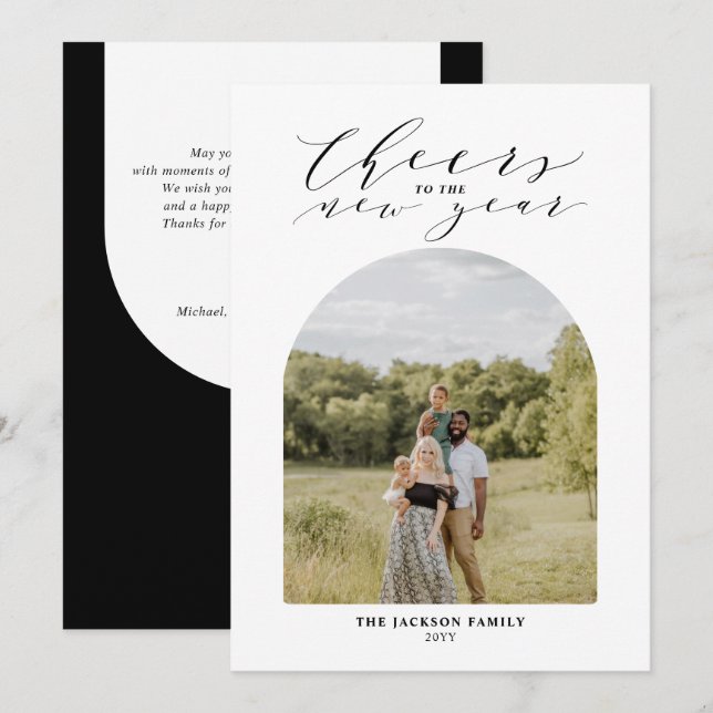 Minimala applåder till det nya året Foto Julkort (Fram/baksida)