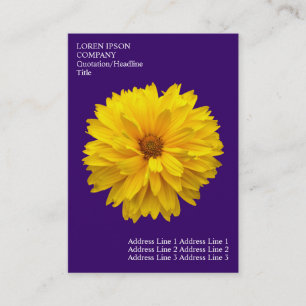 Minimala blommor - Krysanthemum - Djupt violett Visitkort