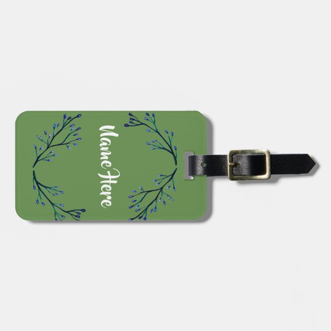 Minimala blomstermärkningsetiketter bagagebricka (Horisontell Framsida)