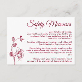 Minimala blomsterorkidéer moderna säkerhetsåtgärde tilläggskort