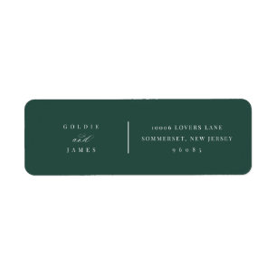 Minimala Bröllop-Returetiketter Returadress Etikett
