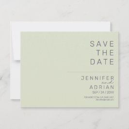 Minimala bröllopskort för Save the Date