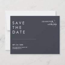 Minimala bröllopskort för Save the Date