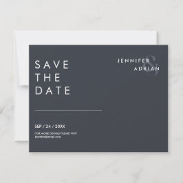 Minimala bröllopskort för Save the Date