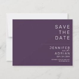 Minimala bröllopskort för Save the Date