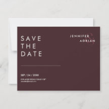 Minimala bröllopskort för Save the Date
