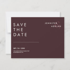 Minimala bröllopskort för Save the Date