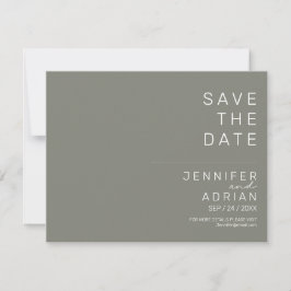 Minimala bröllopskort för Save the Date