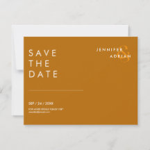 Minimala bröllopskort för Save the Date