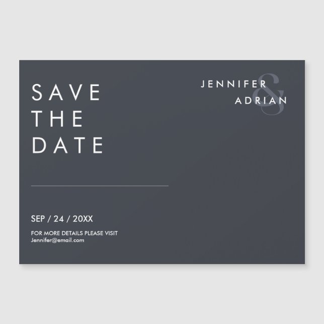 Minimala bröllopskort för Save the Date (Framsida)