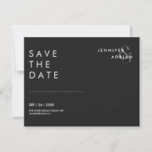 Minimala bröllopskort för Save the Date