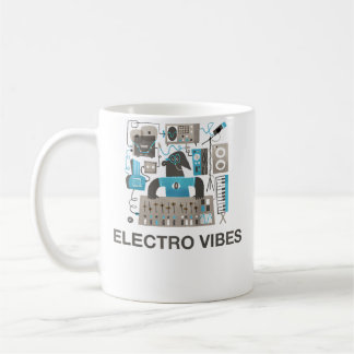 Minimala Electro Vibes För Elektronisk Musikälskar Kaffemugg