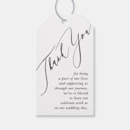 Minimala enkla Bröllop Tack Gift-Märkre Presentetikett