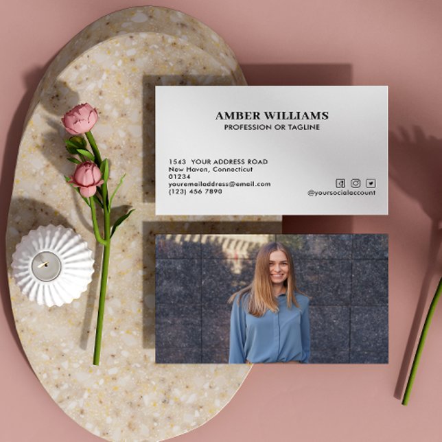 Minimala enkla fotomedieikoner i Social Visitkort (Skapare uppladdad)