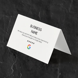 Minimala Google-granskningskort Visitkort