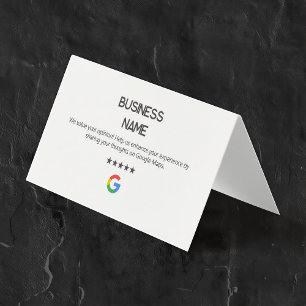 Minimala Google-granskningskort Visitkort