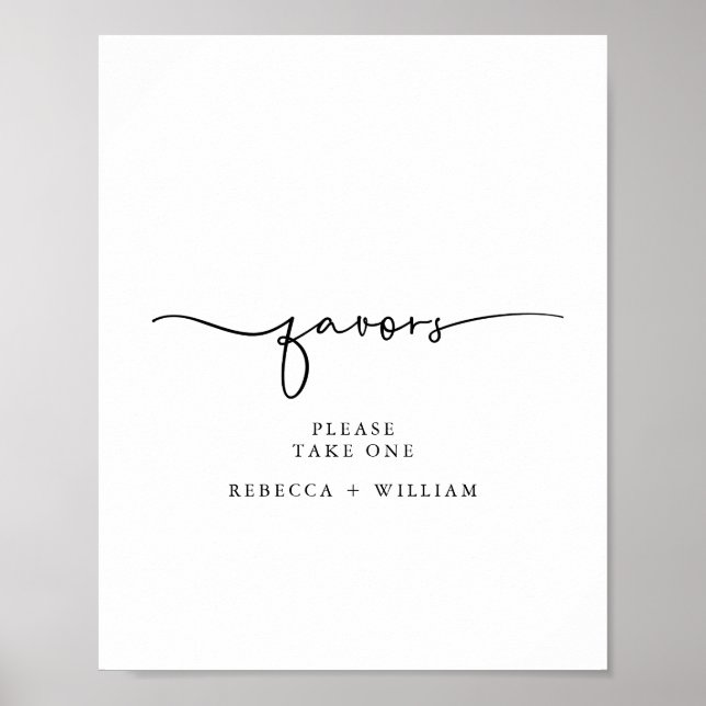 Minimala handskrivna skriptkort och presenttecken poster (Framsidan)