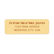 Minimala inbjudningar till Bröllop-Returetiketter