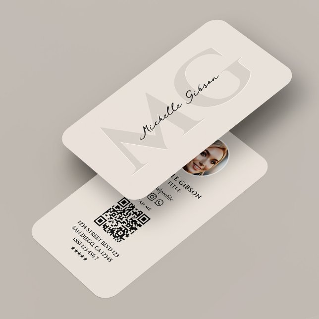 Minimala initialer professionell marknadsföring sa visitkort (Minimal Initials Professional Marketing Sand Photo Business Card
)