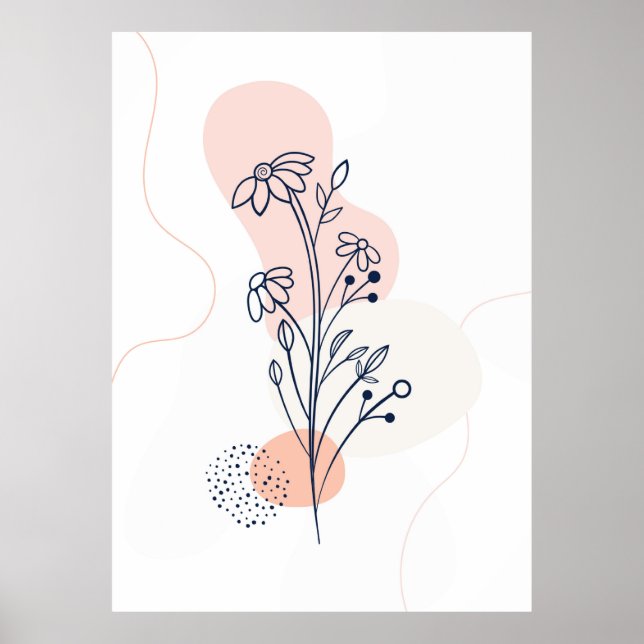 Minimala konstblommor poster (Framsidan)