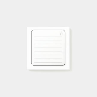 Minimala Linjer Klisterlappar Utskrivbara | Enkel Post-it Block