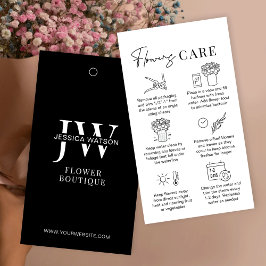 Minimala Märkre för svart utskuren florist-parkeri Visitkort