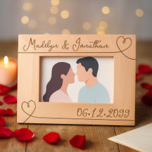 Minimala moderna Hearts Bröllop Valentines day Nam