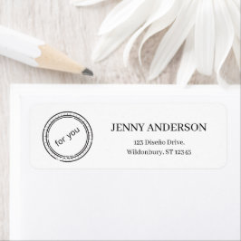 Minimala Returetiketter för elegantens Logotyp Returadress Etikett