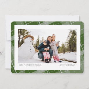 Minimala rutor Ett foto Grön Horisontell Julkort