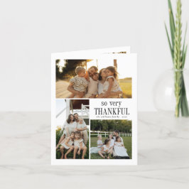 Minimala så väldigt tacksamma foton Happy thanksgi Helgkort