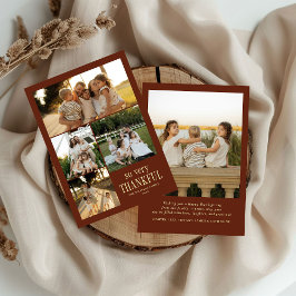 Minimala så väldigt tacksamma foton Happy thanksgi Julkort