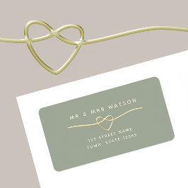 Minimala salvia gröna returadressetiketter adressetikett