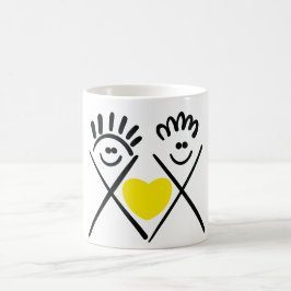 Minimala vänner – Linjekonst Magisk Mugg