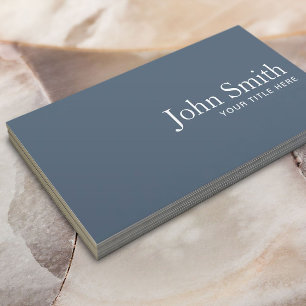 Minimalialist Advyer Attorney Dusty Blue QR Code Visitkort