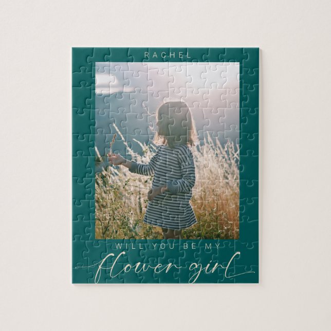 Minimalialist, blir du min Flower Girl Photo Chic Pussel (Vertikal)