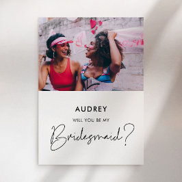Minimalialist, blir du mitt brideschifoto inbjudningar
