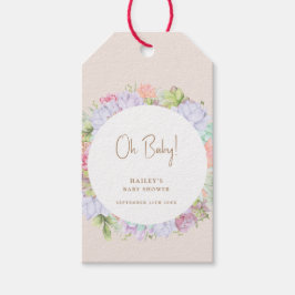 Minimalialist Boho Cactus ökert Oh Baby Shower Presentetikett