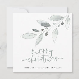 Minimalialist Company Logotyp Foliage God jul Julkort