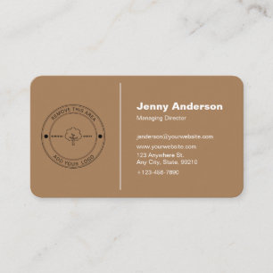 Minimalialist Company Logotyp Light Coffee Färg Si Visitkort