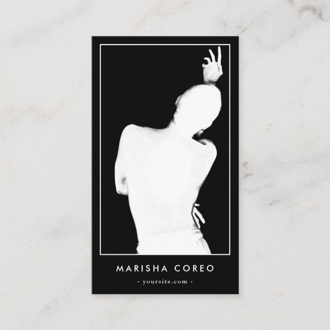 Minimalialist DJ Dance Instructor Choreographer Qr Visitkort (Framsida)