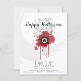 Minimalialist Halloween Photographer Hälsning Vykort