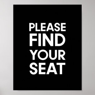 Minimalialist, hitta ditt säte. poster