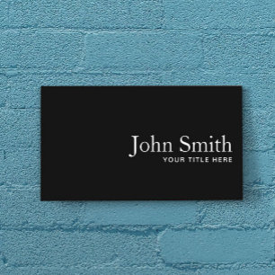 Minimalialist Lawyer Attorney Plain Black QR Code Visitkort