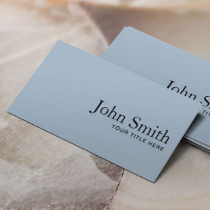 Minimalialist Lawyer Attorney Plain Dusty Blue Visitkort